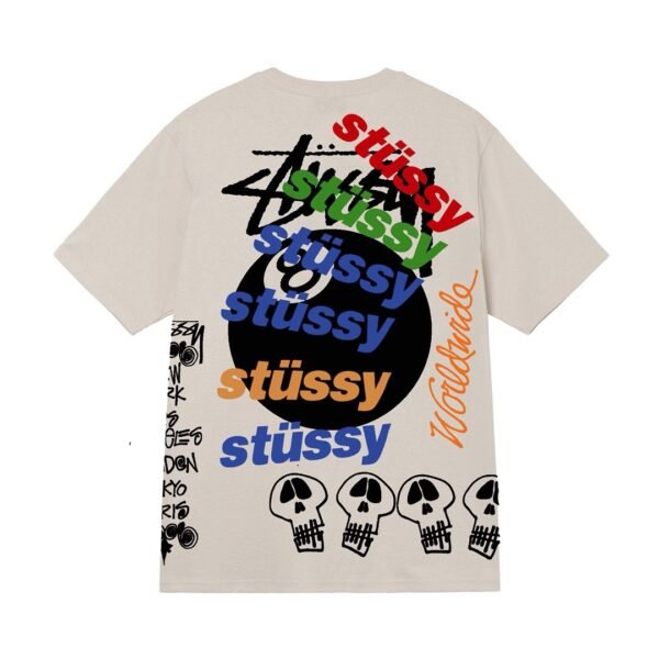Stussy Stusica Color Pattern Casual Short Sleeve T-shirt Spring New Style Unisex