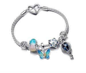 Pandora My Dream Bracelet Set Blue Butterfly Gift Light Luxury With Pendant