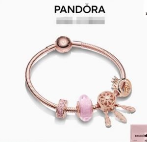 Pandora Soft Pink Dream Bracelet Set Rose Gold Light Luxury Temperament Contains Pendant
