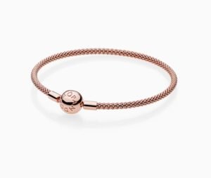 Pandora Ole Rose Knitted Bracelet Rose Gold European and American Couple Style