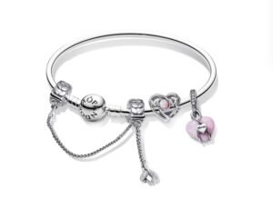 Pandora Heart Companion Bracelet Set Pink Synthetic Opal