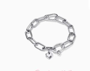 Pandora Me series bracelet 925 silver 3D engraved heart that can be opened and closed, light luxury