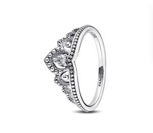 Pandora pearl crown ring 925 silver female niche design fashionable