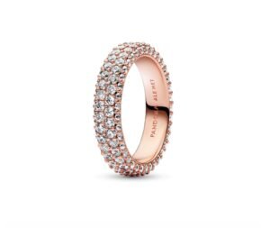 Pandora Eternal Radiance Full Star Ring Double Row 3D Inlay Design European and American Style Light Luxury Shining