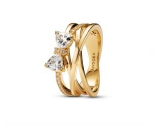 Pandora ESSENSE Natural Twin Ring with Interlocking Circle Design