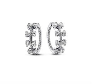 Pandora Sparkling Starlight Bow Earrings Silver Shining Cute