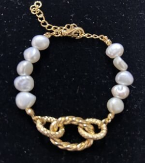 Juicygrape French retro high-end Baroque freshwater pearl light luxury bracelet