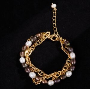 Juicygrape French retro high-end natural Baroque pearl freshwater pearl light luxury bracelet