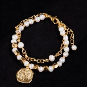 Juicygrape French retro high-end natural Baroque pearl freshwater pearl light luxury bracelet