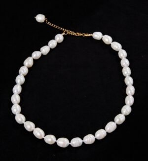 Juicygrap French retro natural pearl necklace original design collarbone chain