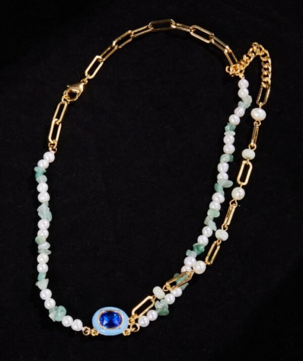 Juicygrap French retro natural pearl necklace original design collarbone chain